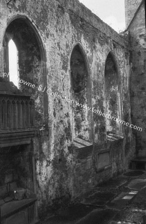 FRIARY CHANCEL SHOWING S.WINDOW BLOCKED BY TOWER